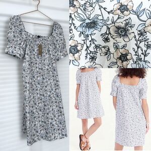 J Crew Cotton poplin shift dress in floral vines Size XS